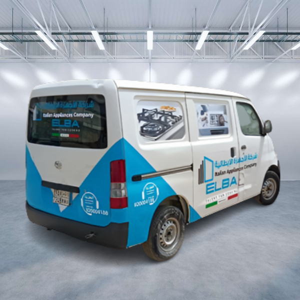 Company Car with it's Logo